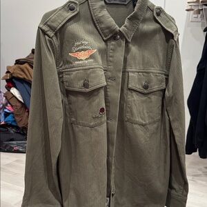 Harley-Davidson Dark Green Embroidered Shirt